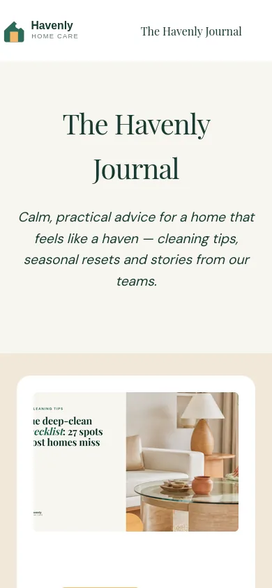 The Havenly Journal on a phone