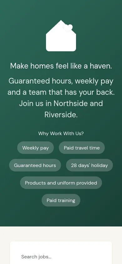 The job board on a phone