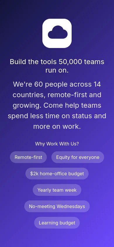 The careers page on a phone